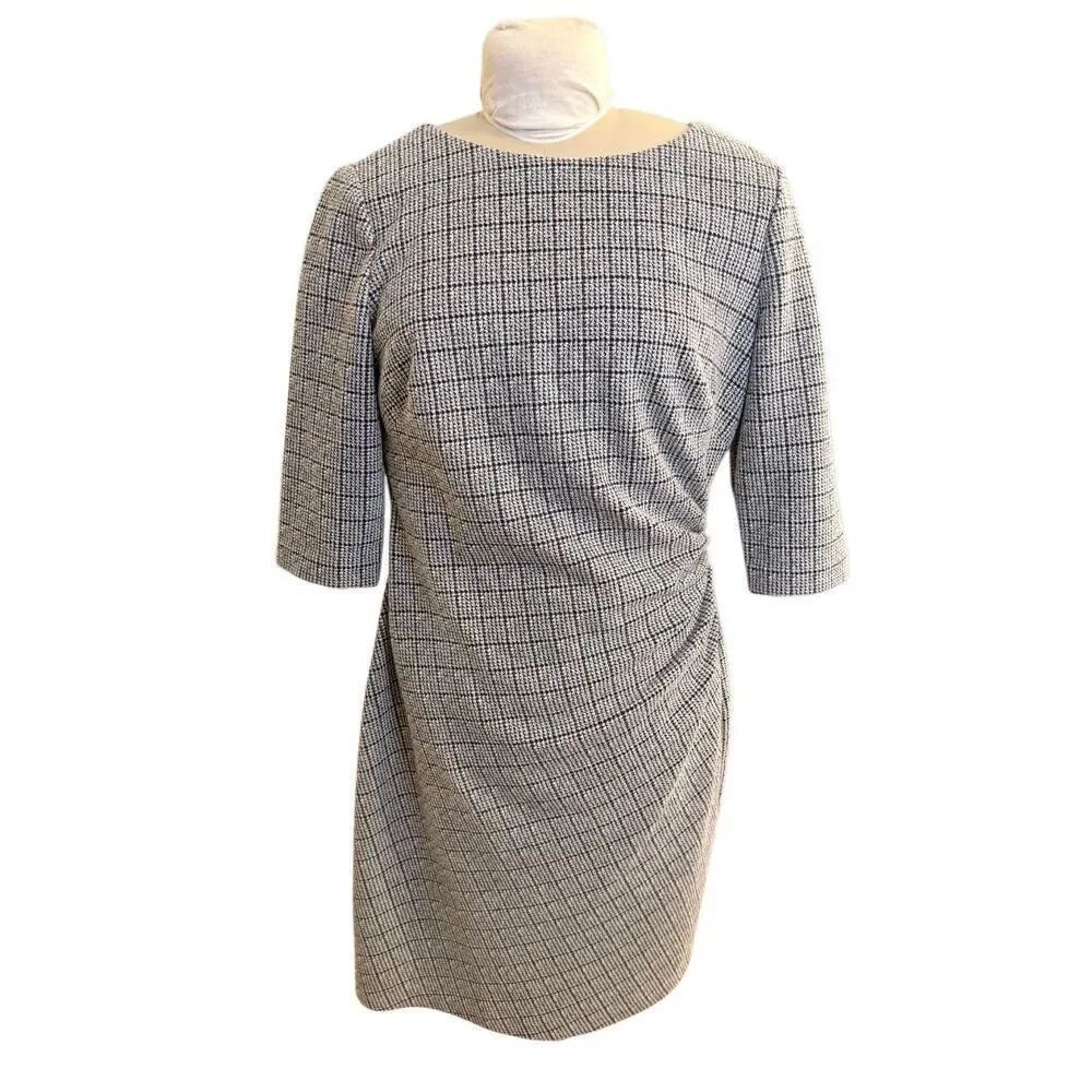 Lauren Ralph Lauren Houndstooth Jacquard Dress Size 16